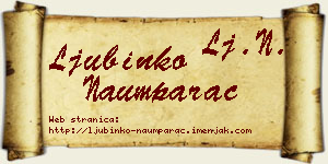 Ljubinko Naumparac vizit kartica